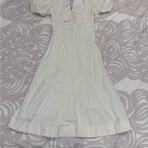 Anthropologie Cream Midi Dress